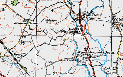 Old map of Fishermead in 1919