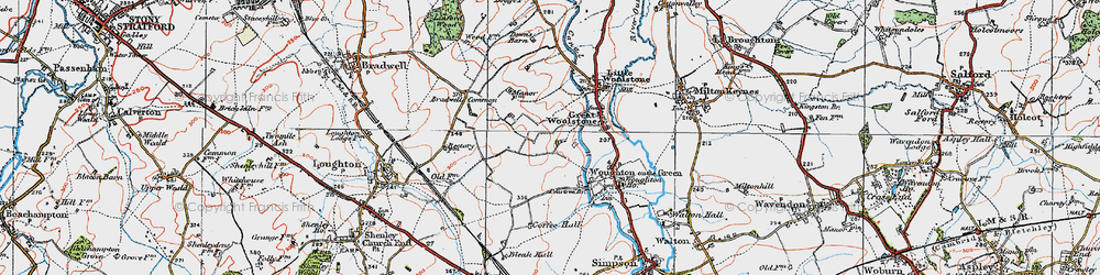 Old map of Fishermead in 1919