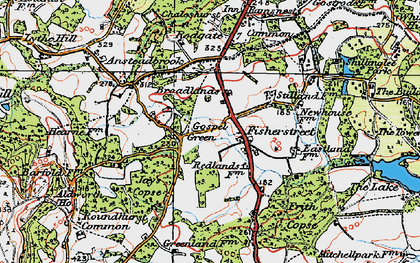 Old map of Broadlands in 1920