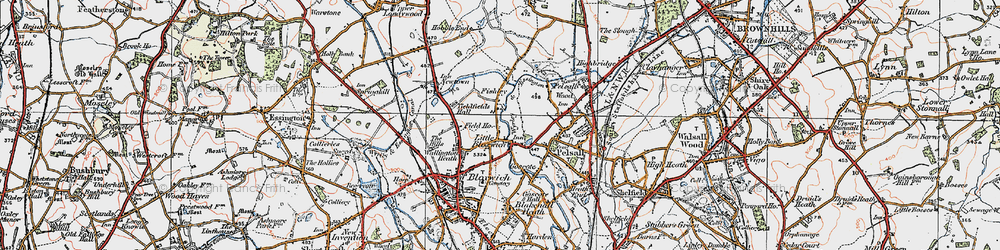 Old map of Fishley in 1921