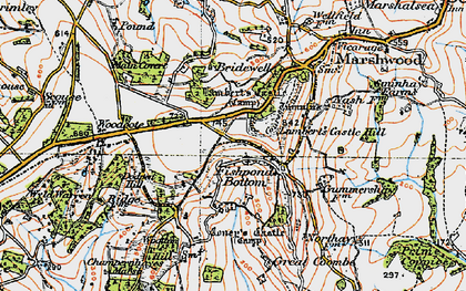 Old map of Fishpond Bottom in 1919