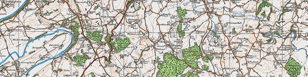 Old map of Whittocks End in 1919