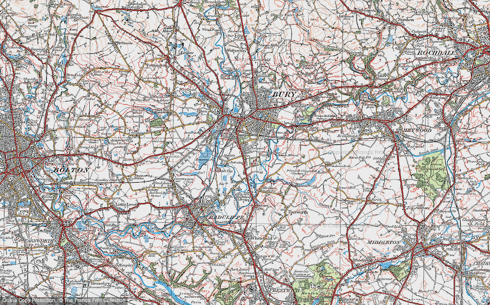 Old Map of Fishpool, 1924 in 1924