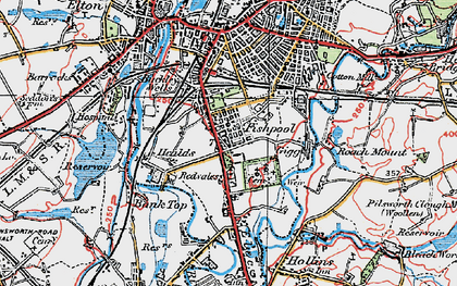Old map of Fishpool in 1924