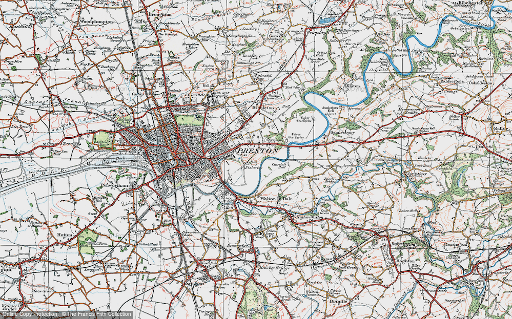 Old Map of Fishwick, 1924 in 1924