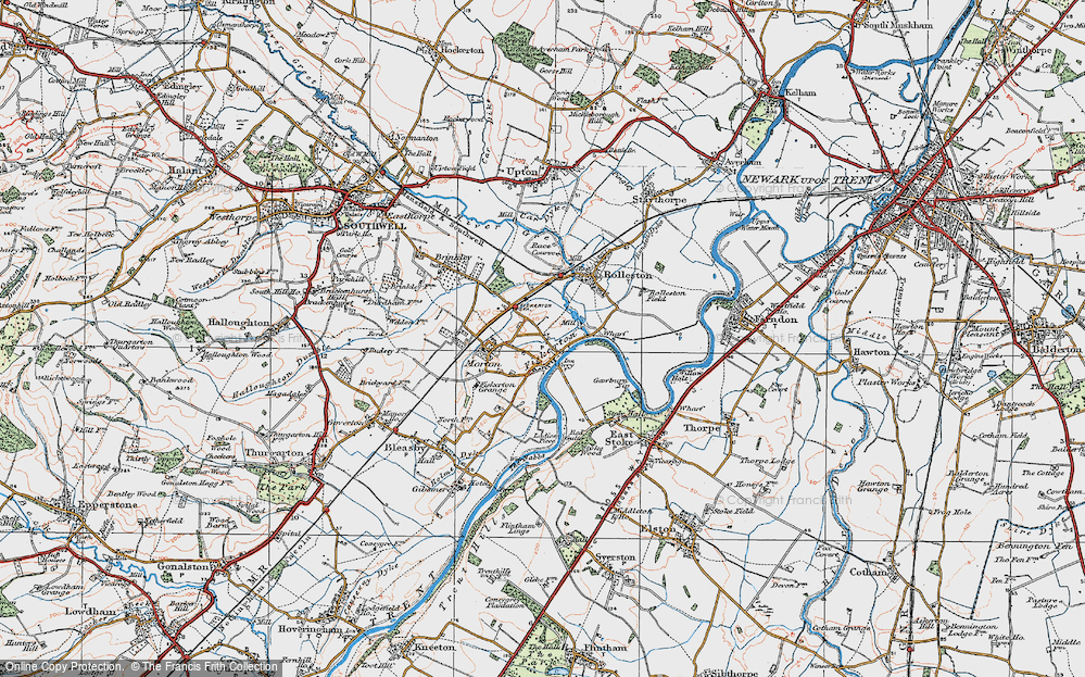 Old Map of Fiskerton, 1921 in 1921