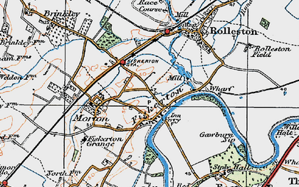 Old map of Fiskerton in 1921