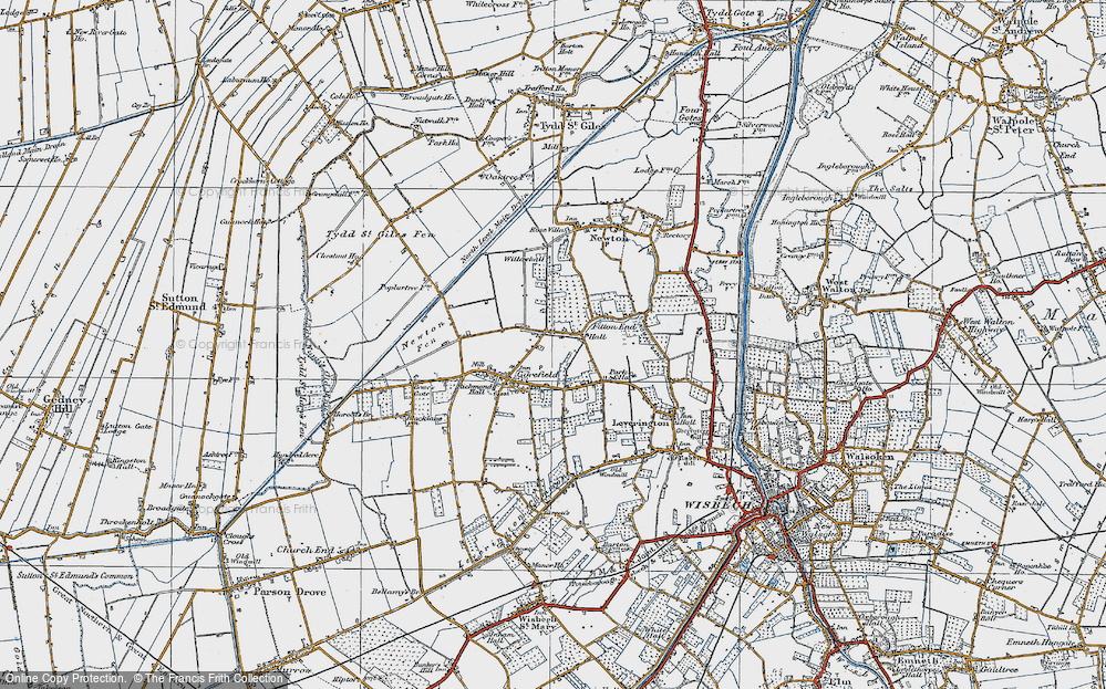 Old Map of Fitton End, 1922 in 1922
