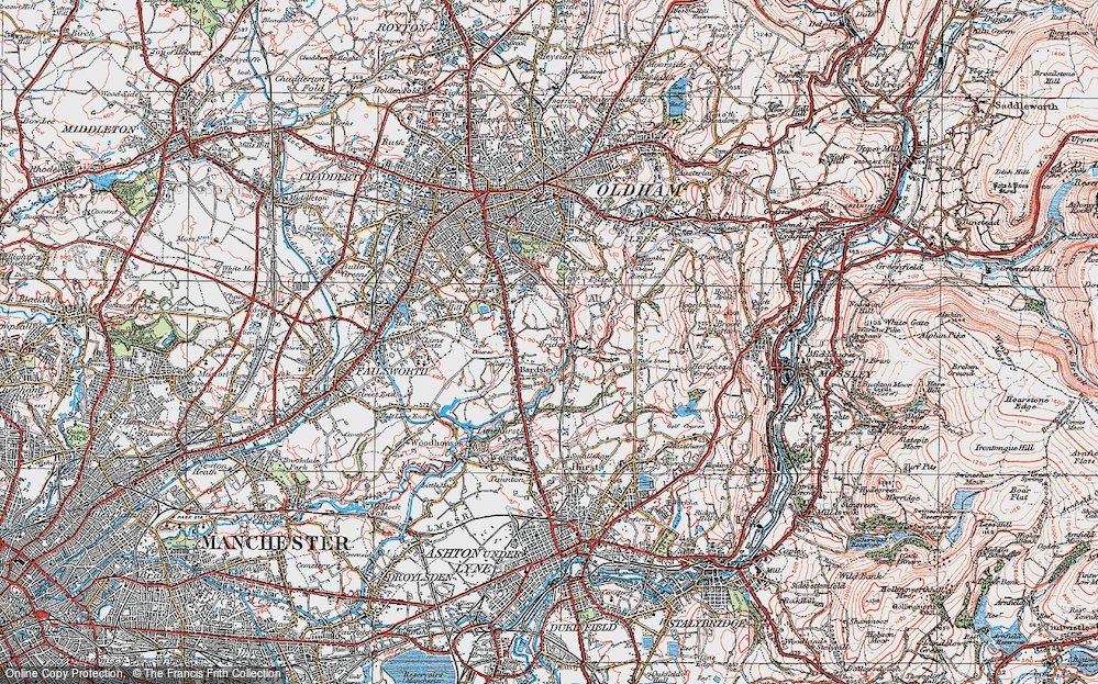 Old Map of Fitton Hill, 1924 in 1924