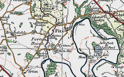 Old map of Bickley Coppice in 1921