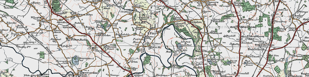 Old map of Fitz in 1921