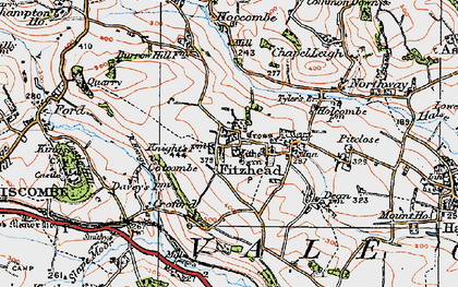 Old map of Fitzhead in 1919