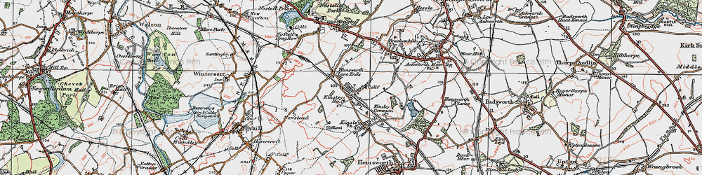 Old map of Fitzwilliam in 1925