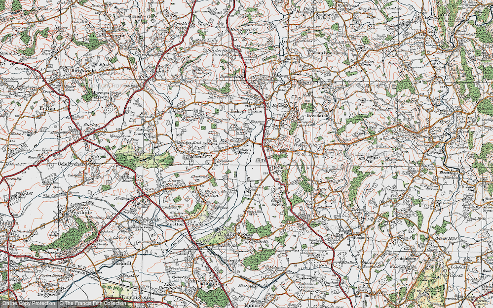 Old Map of Five Bridges, 1920 in 1920