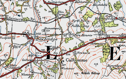 Old map of Five Houses in 1919