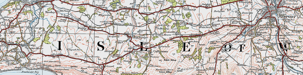 Old map of Five Houses in 1919