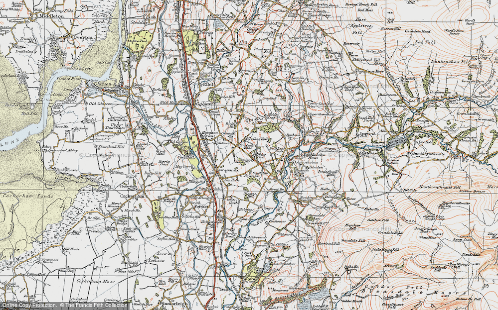 Old Map of Five Lane Ends, 1924 in 1924