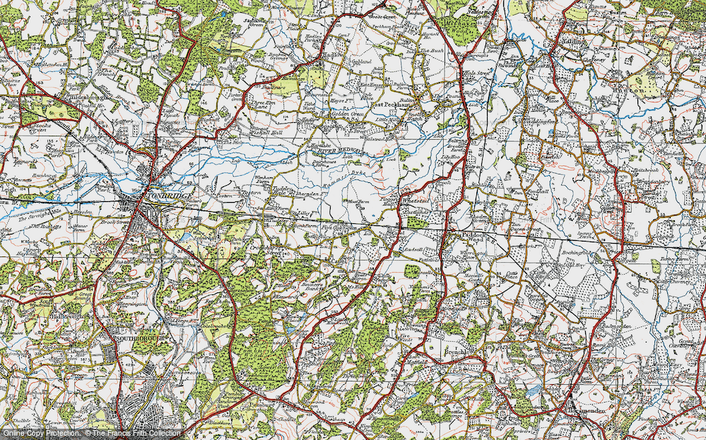 Old Map of Five Oak Green, 1920 in 1920