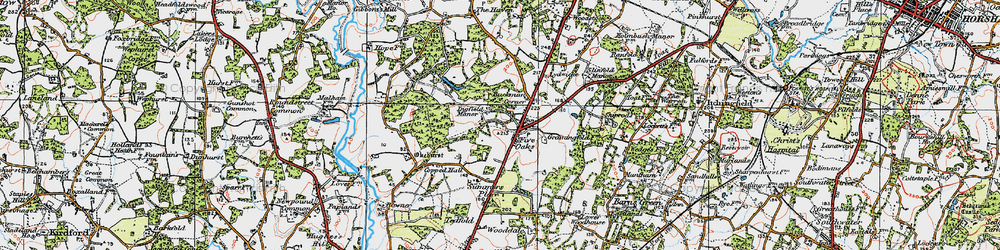 Old map of Buckman Corner in 1920