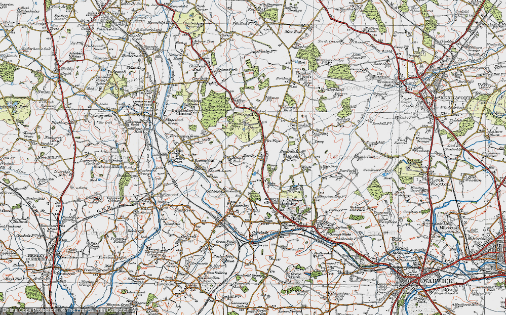 Old Map of Five Ways, 1919 in 1919