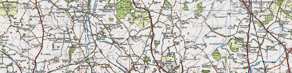 Old map of Five Ways in 1919