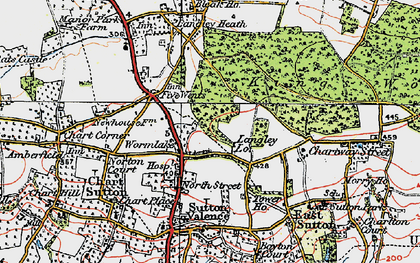 Old map of Five Wents in 1921