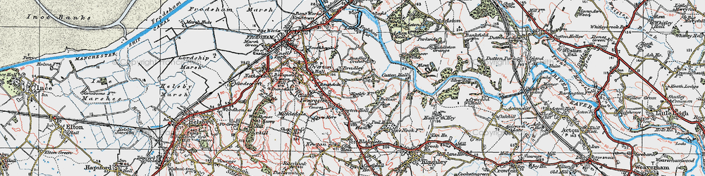 Old map of Bradley in 1923