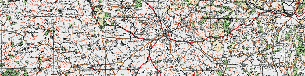 Old map of Birchyfield in 1920