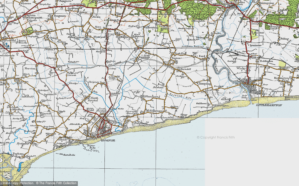 Old Map of Flansham, 1920 in 1920