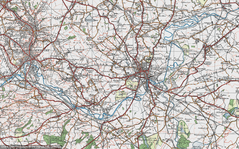 Old Map of Flanshaw, 1925 in 1925