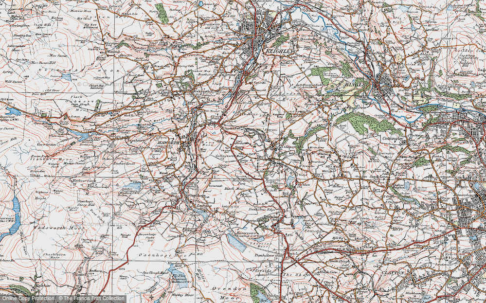 Old Map of Flappit Spring, 1925 in 1925