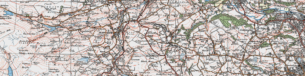 Old map of Flappit Spring in 1925