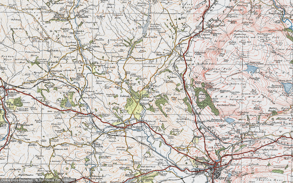 Old Map of Flasby, 1925 in 1925
