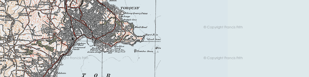 Old map of Flat Rock in 1919