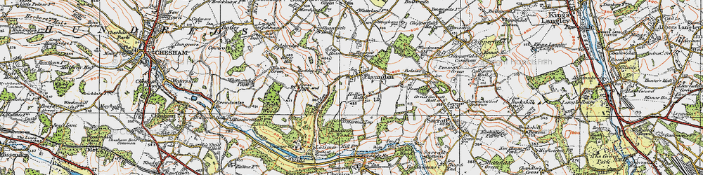 Old map of Baldwin's Wood in 1920