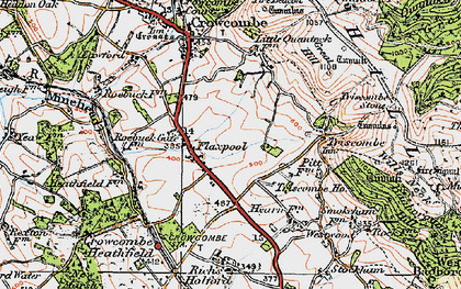 Old map of Flaxpool in 1919