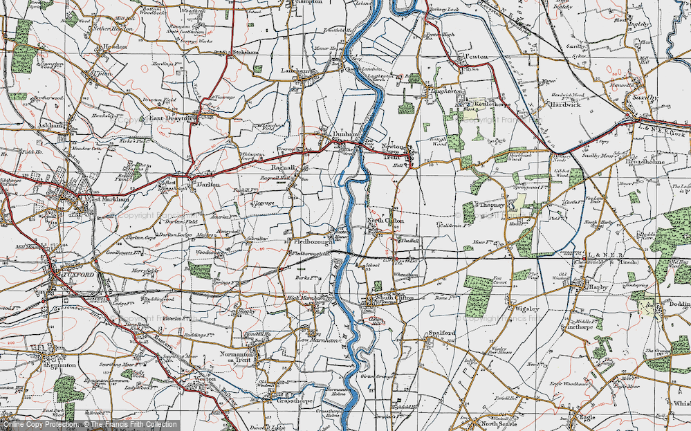 Old Map of Fledborough, 1923 in 1923