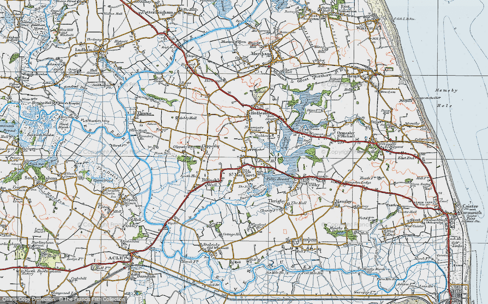 Old Map of Fleggburgh, 1922 in 1922