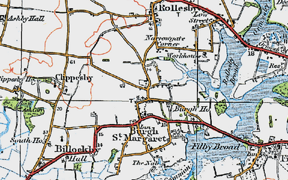 Old map of Fleggburgh in 1922