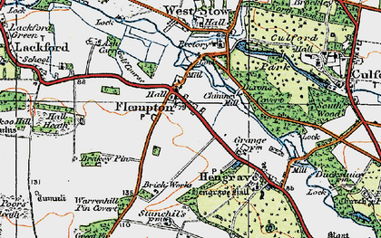 Old map of Flempton in 1920