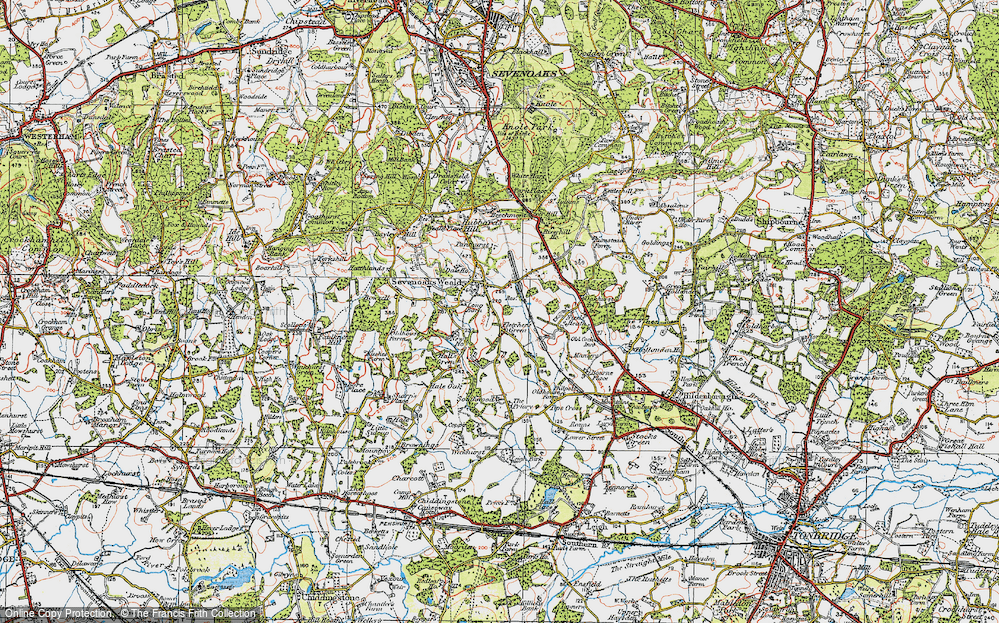 Old Map of Fletcher's Green, 1920 in 1920