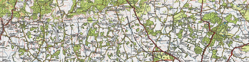 Old map of Fletcher's Green in 1920