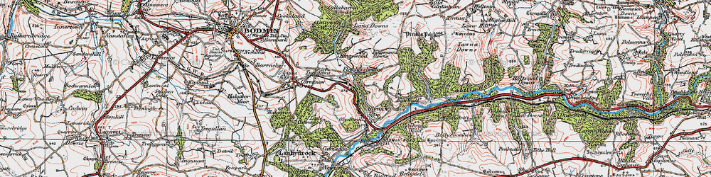 Old map of Glynn in 1919