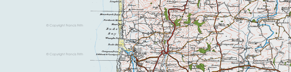 Old map of Flexbury in 1919