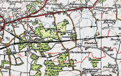 Old map of Flexford in 1920