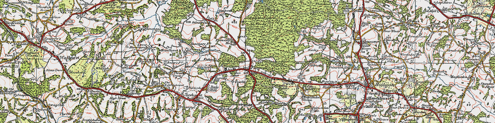 Old map of Flimwell in 1921