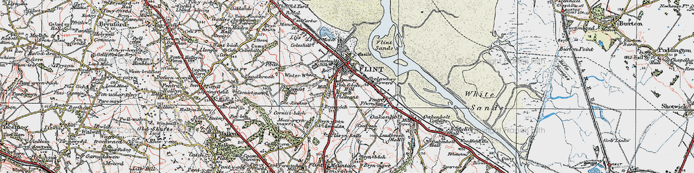 Old map of Flint in 1924