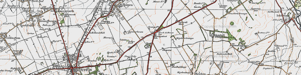 Old map of Flint Cross in 1920