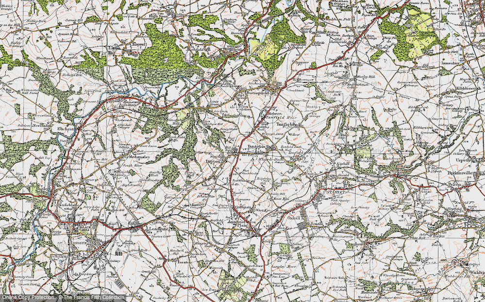 Old Map of Flint Hill, 1925 in 1925