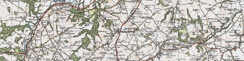 Old map of Flint Hill in 1925